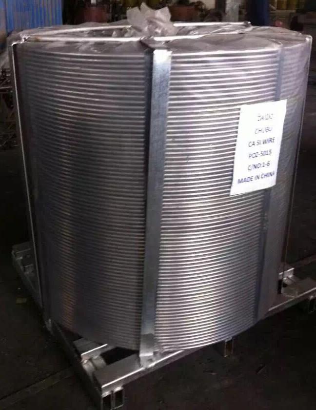 Fabricación de acero 13mm alambre de núcleo aleación de CaFe calcio silicio alambre de núcleo 6